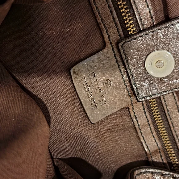 GUCCI Jockey Tote - Canvas with gold hardware - Pre-owned - Picture 8 of 17